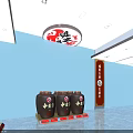 Tobacco and Liquor Store Interior With Display Shelves Counter And Organized Products