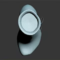 Light Blue Knitted Sock With Bow Detail And Soft Texture For Casual Wear