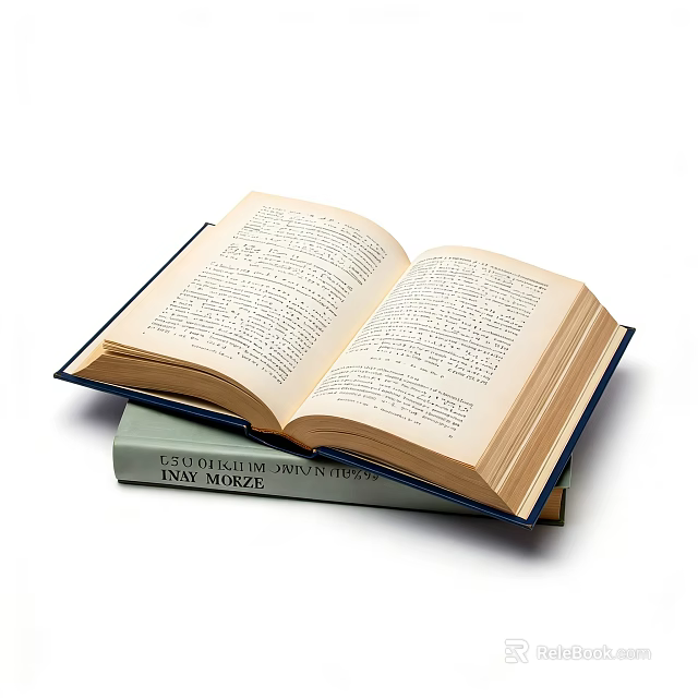 Open Catholic Encyclopedia Book On Blue Cover With Visible Pages 3d model 