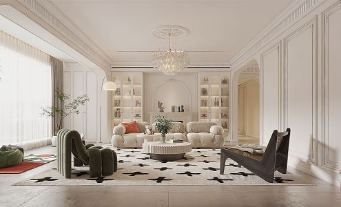 French Living Room 3d model