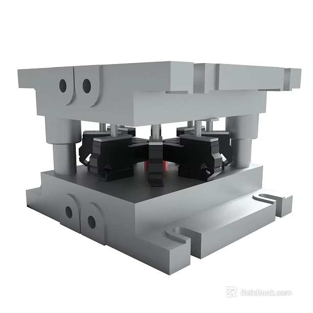 Three Dimensional View Of Industrial Metal Mold Structure For Manufacturing 3d model 