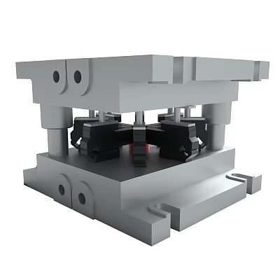 Three Dimensional View Of Industrial Metal Mold Structure For Manufacturing 3d model