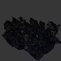 Vibrant Abstract Leaf Sculpture With Metallic Texture On Dark Decorative Base