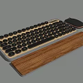 Modern Keyboard Solid Wood Black Key Wireless Bluetooth Mechanical Keyboard Mouse Combination Computer External Equipment Wireless Keyboard Mouse 3d model