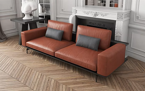 modern double sofa 3d model