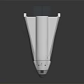 White Space Shuttle Model With Streamlined Design On Black Reflective Surface 3d model