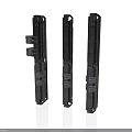 Three Durable Black Metal Sliding Equipment Parts For Industrial Applications