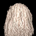 Realistic Human Head Model With Natural Blonde Curly Hair Texture