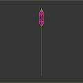 Elegant Pink Diamond Shaped Pendant Necklace With Intricate Pattern Design