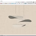 Modern Curved Pendant Lights With White Shades And Elegant Suspended Design