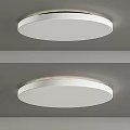 Modern White Round Ceiling Light With Sleek Design And LED Illumination 3d model