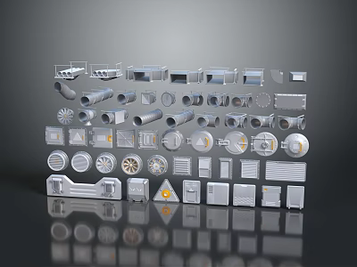 Manhole cover for modern ventilation equipment 3d model