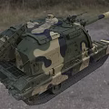 Soviet Union 2S19 self-propelled howitzer artillery imaginary enemy military 3d model