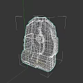 Futuristic Tech Box With Green Gray Color And Glowing Circular Center Details