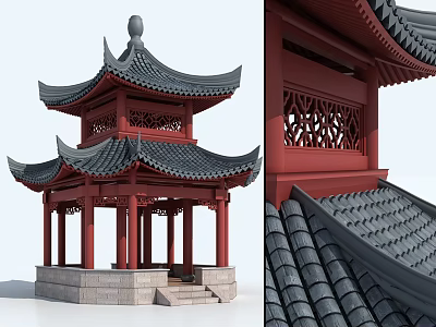 Chinese pavilion 3d model