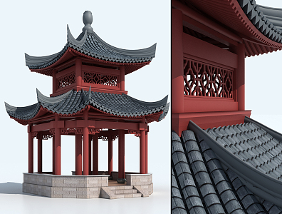 Chinese pavilion 3d model