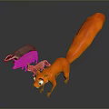 Cute Cartoon Orange Fox Badger And Small Animal Animated Game Movie Characters