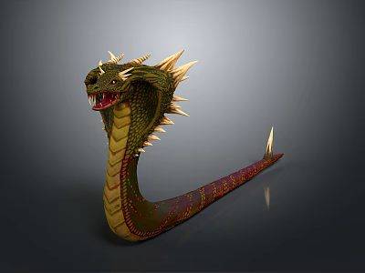 Basilisk Multihead Monster Dungeon Creature Modeling Figure Game Figure Game Character 3d model