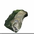 Open Pit Mine Terrain With Terraced Excavated Layers And Green Vegetation