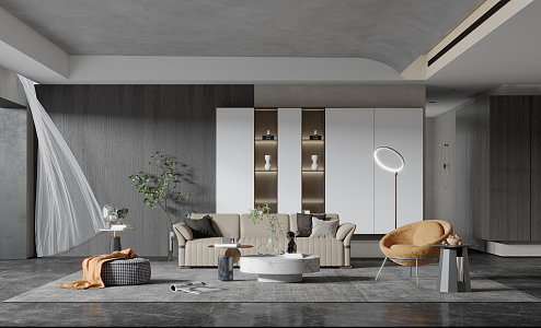 modern living room 3d model