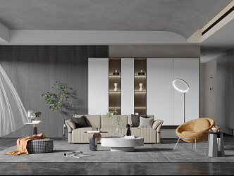 modern living room 3d model