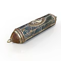 Elegant Decorative Pen For Daily Use With Gold Trim And Patterned Surface