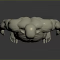 3D Rendered Muscular Human Figure White Anatomical Model Standing Pose