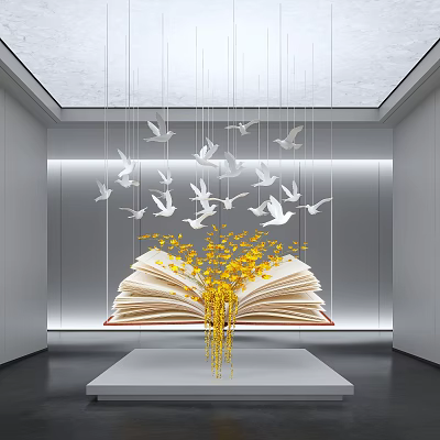 modern art installation 3d model