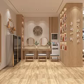 Bright Modern Beauty Hair Salon Interior With Wooden Decor Mirrors And Comfortable Seats