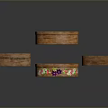 Set of Decorative Wooden Sieves with Mesh and Colorful Patterns for Kitchen Use