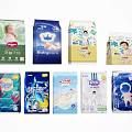 Assorted Baby Diapers Collection With Various Brands And Different Packaging Designs 3d model