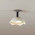 Modern Ceiling Light Designs With Petal Shaped Circular Lampshade And Spiral Connector