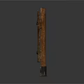 Rustic Wooden Fence Structure With Horizontal Planks And Support Posts