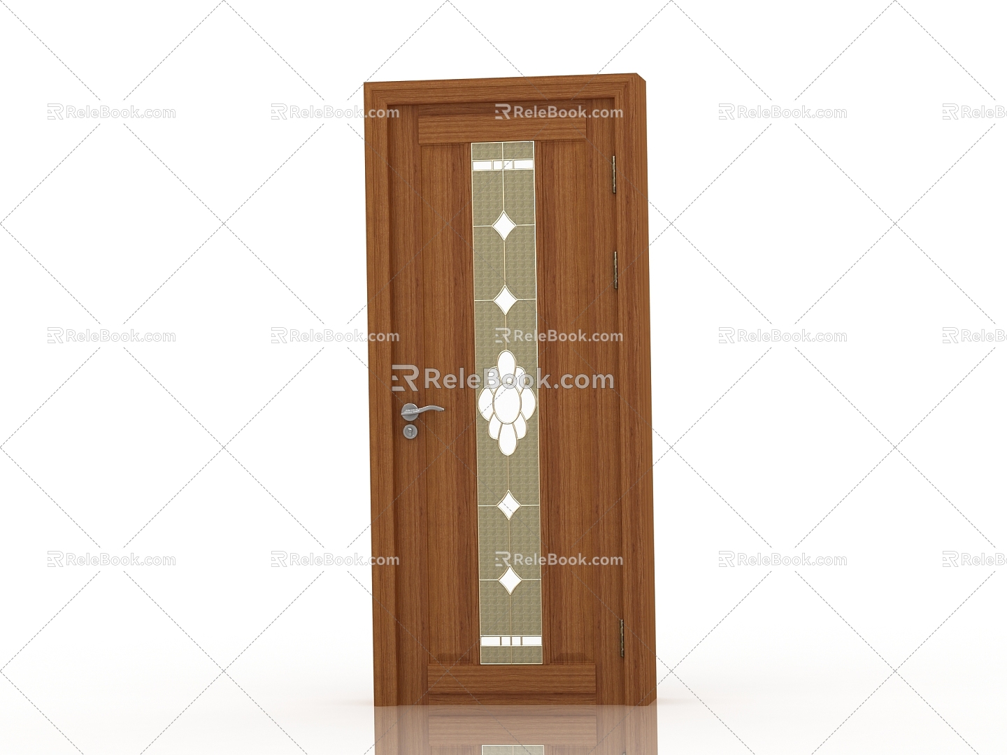 Jianou solid wood door interior door door 3d model