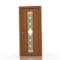 Jianou solid wood door interior door door 3d model