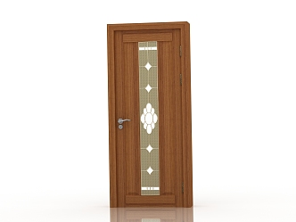 Jianou solid wood door interior door 3d model