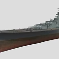 Detailed Battleship Featuring Main Turrets Wooden Deck And Upper Superstructure 3d model