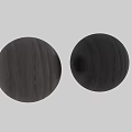 Wood Grain Textured Decorative Sphere Component With Multiple Finish Options 3d model