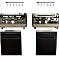 Modern Black Coffee Machines And Dishwashers As Essential Kitchen Appliances