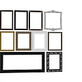 Classic And Modern Decorative Photo Frames With Wooden Gold Black Carved Designs