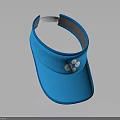 Stylish Blue Visor Hat with White Paw Print Design for Summer Sun Protection