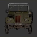 Vintage Military Green Off Road Vehicle With Open Top And Large Tires