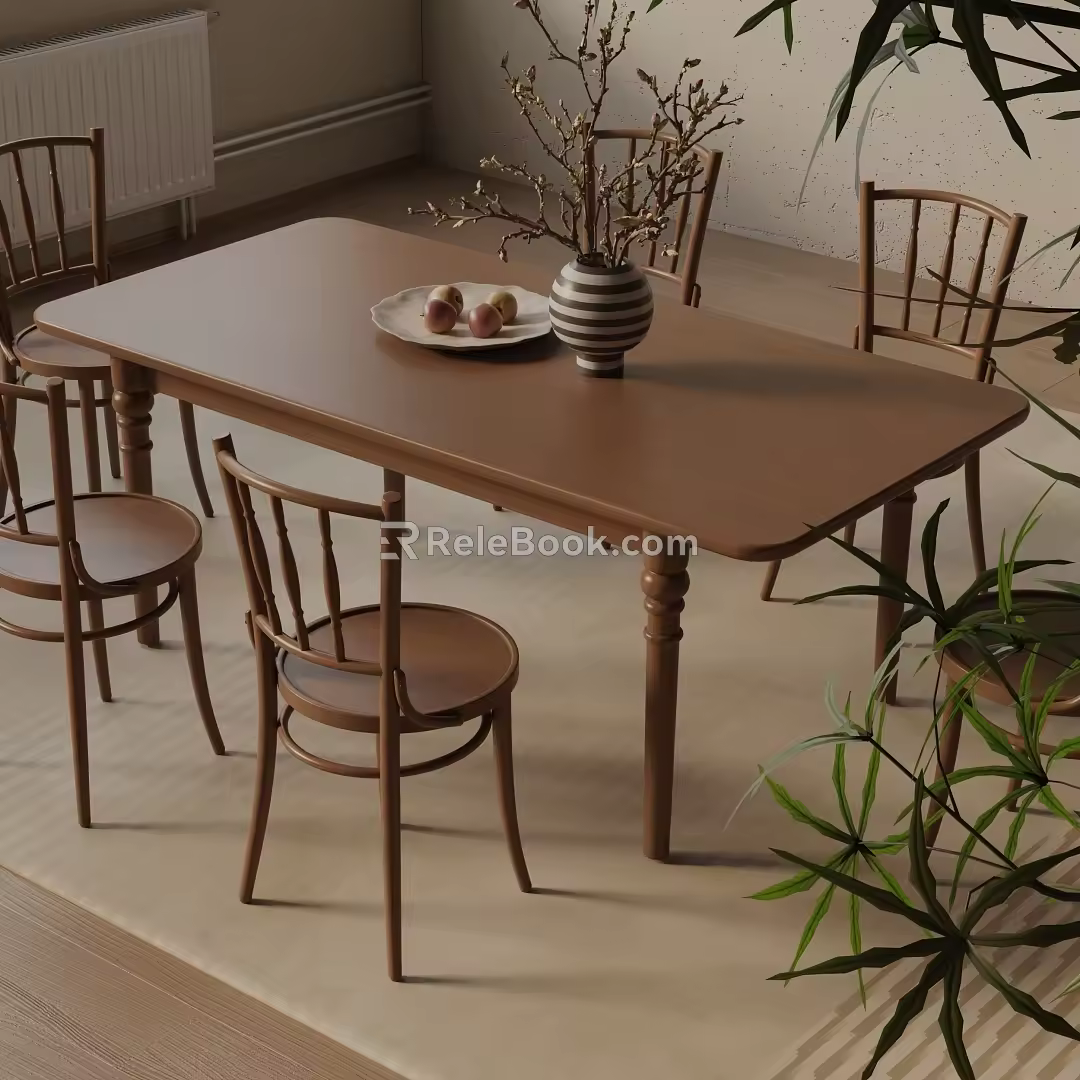 Modern table combination 3d model
