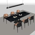 Modern Dining Table and Chair Combination 3d model