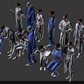 Group of Medical Professionals Standing Sitting and Holding Clipboards in Healthcare Team Setting