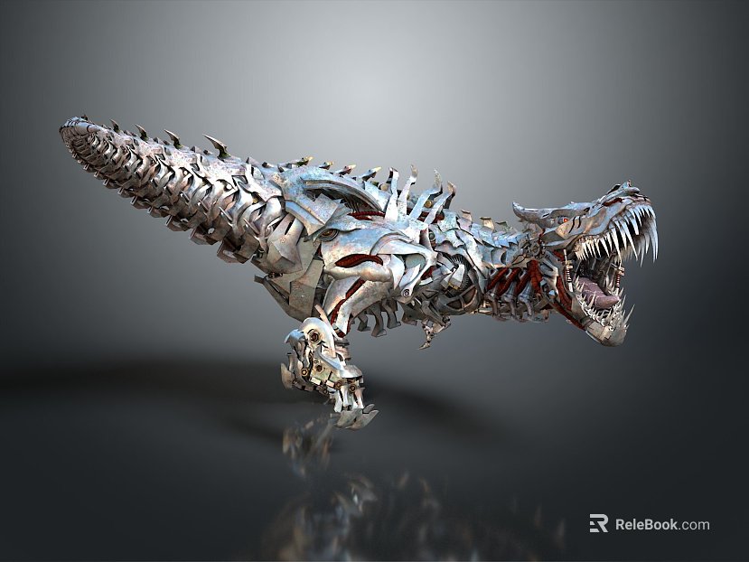 Mechanical Dinosaur Mech Transformers Science Fiction Character Machine Soldier War Machine Robot Game Character Steel Dinosaur Mechanical Beast texture