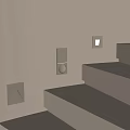Floor lamp induction lamp stair lamp step wall lamp 3d model