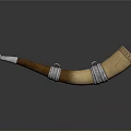 Elegant Traditional Decorative Horn With Wooden Body Carved Patterns And Silver Metal Trim