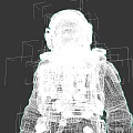 A Man in Astronaut Spacesuit With Black Helmet And Detailed Gear