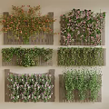 Decorative Flowering Vines On Wooden Panels For Wall Decor In Various Colors